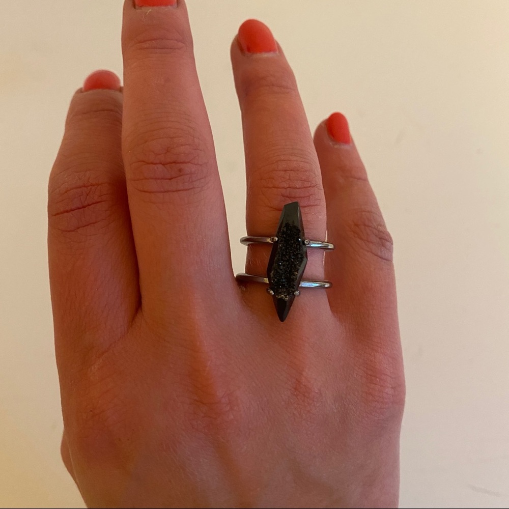 Kendra Scott | Gunmetal Drusy Ring